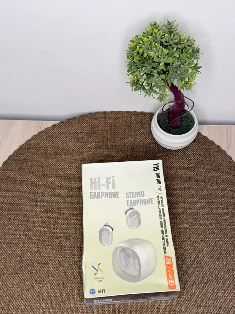 Audifonos Y15 Purple Tws / Hi-fi Earphone Stereo / Bluetooth