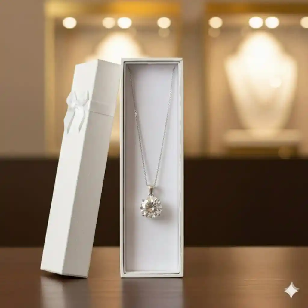 Caja De Regalo Para Joyas Larga 21×4 Cm – Estuche Elegante Para Collares Y Cadenas (varios Motivos Y Colores)