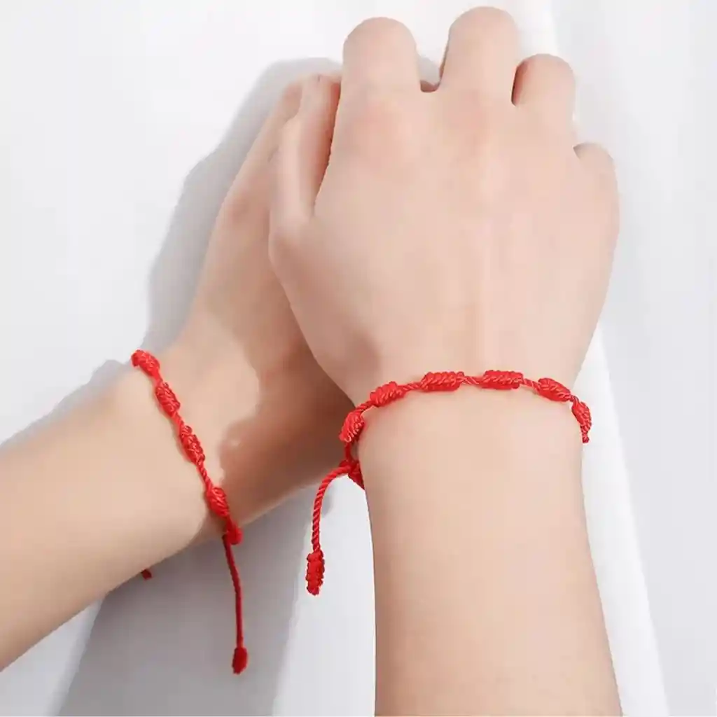 Manilla Pulsera Roja 7 Nudos