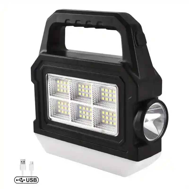 Linterna Con Panel Solar, 4 Reflectores, 10 Horas De Carga, Extra Potencia - Hurry Bolt