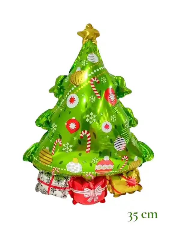 Globo Metalizado Arbolito De Navidad 14” (35 Cm)