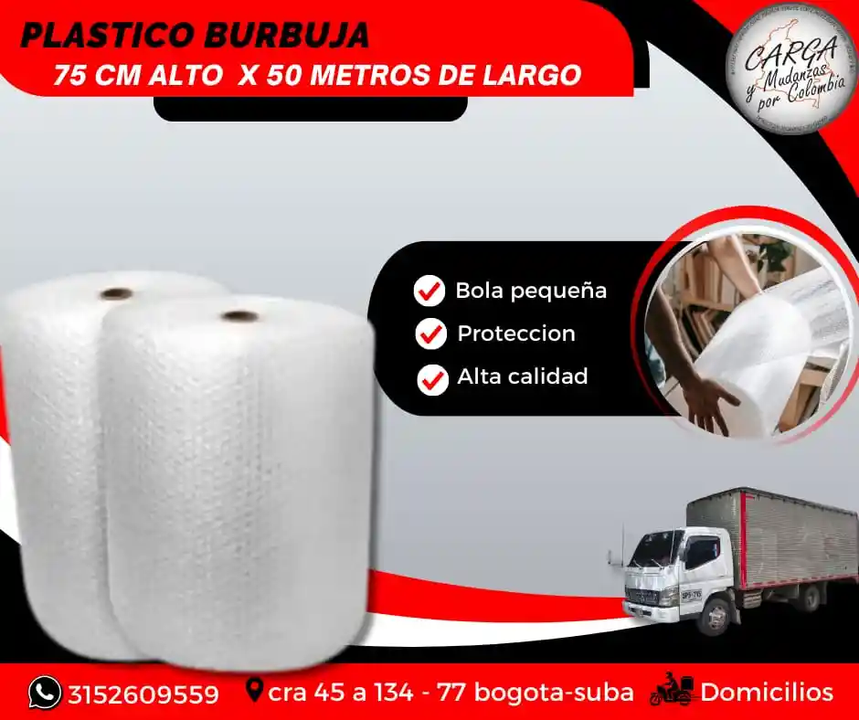 Plástico Burbuja Papel Burbuja Por Rollo 75 Cm Alto X 50 Mts De Largo - Embalaje Y Embalaje