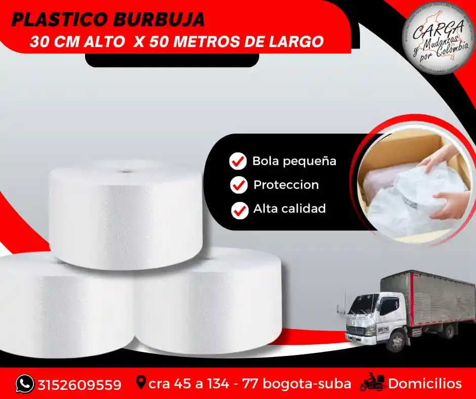 Plástico Burbuja Papel Burbuja Por Rollo 30 Cm Alto X 50 Mts Largo - Embalaje Y Embalaje De Mudanzas