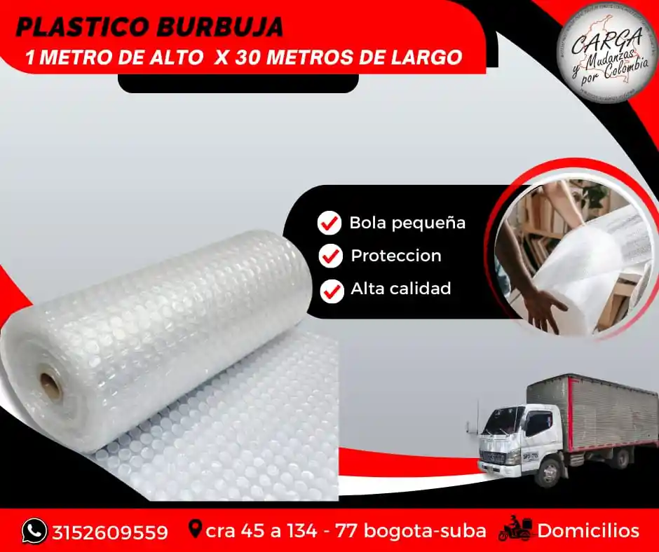 Plástico Burbuja Papel Burbuja Por Rollo De 1 Metro De Alto X 30 Metros De Largo Empaque Y Embalaje Para Mudanza