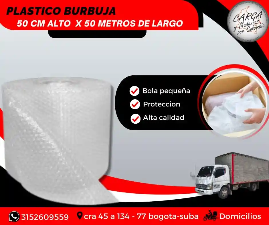 Plástico Burbuja Papel Burbuja Por Rollo 50 Cm Alto X 50 Mts De Largo - Embalaje Y Embalaje Para Mudanzas