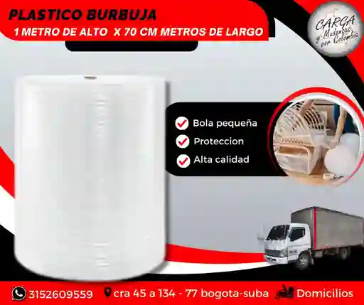 Plástico Burbuja Papel Burbuja Por Rollo 1 Mts De Alto X 70 Mts Largo - Embalaje Y Empaque