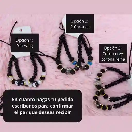 Par De Manillas Pulseras Para Pareja Fantasía