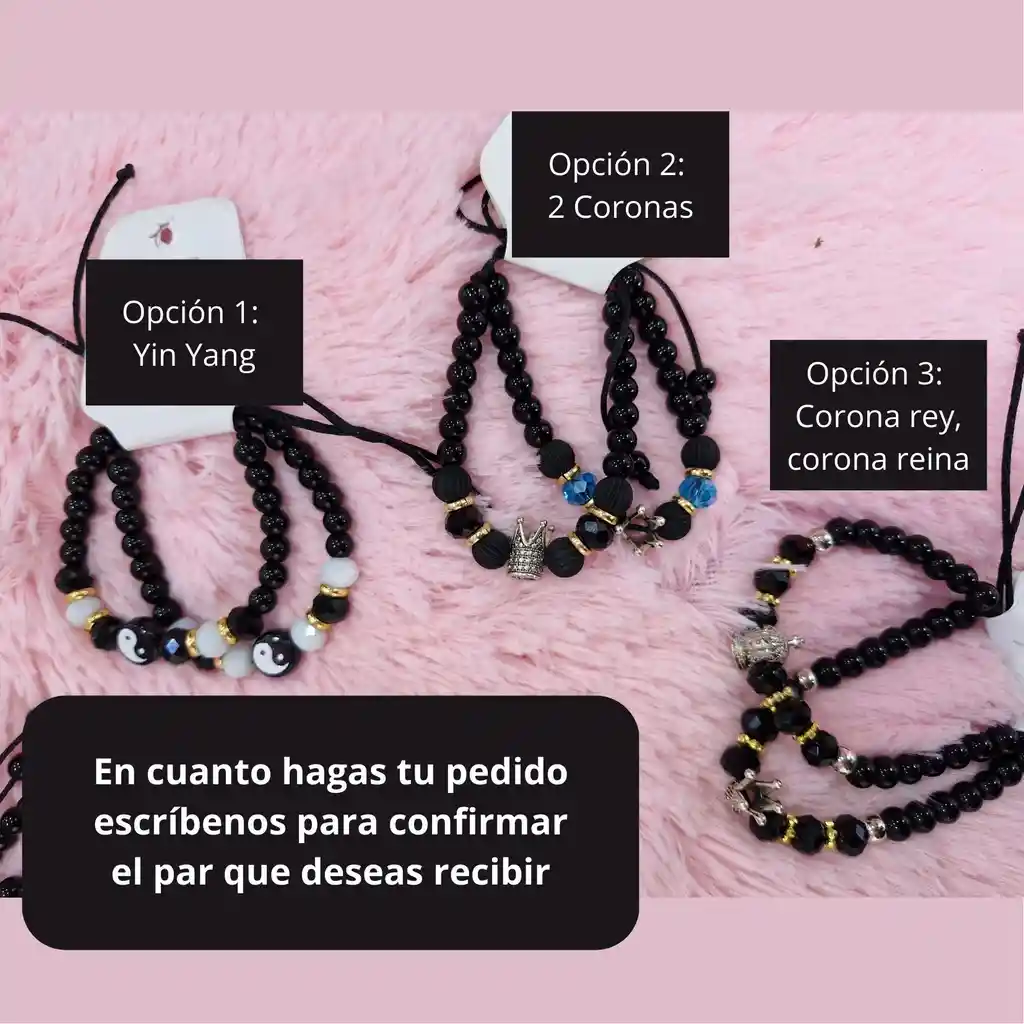 Par De Manillas Pulseras Para Pareja Fantasía