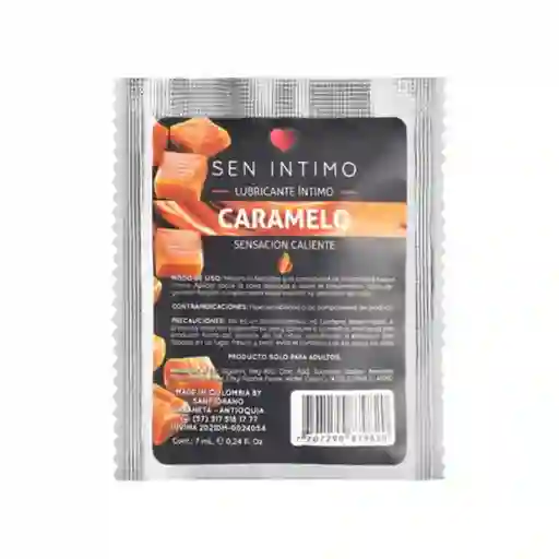Lubricante Caliente Caramelo Sachet 7 Ml Sen Intimo