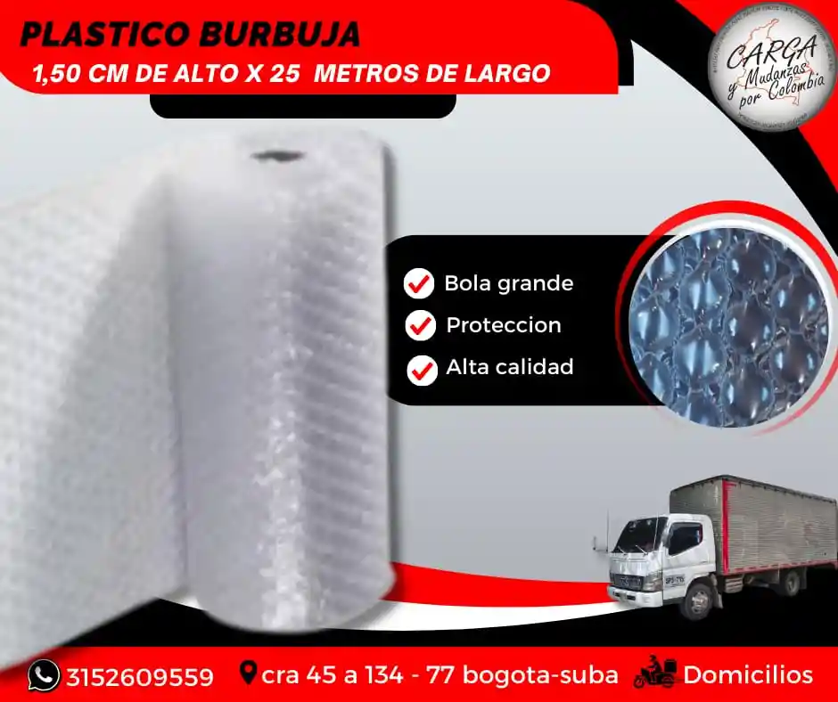 Plastico Burbuja Papel Burbuja Por Rollo Bola Grande 150cm Alto 25m Largo -empaque Y Embalaje Para Mudanza