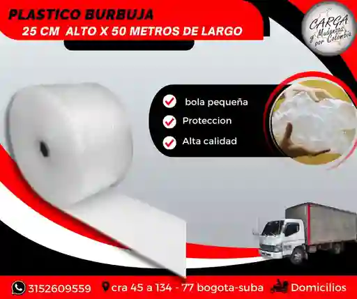 Plastico Burbuja Papel Burbuja Por Rollo 25 Cm De Alto X 50 Metros De Largo Empaque Y Embalaje