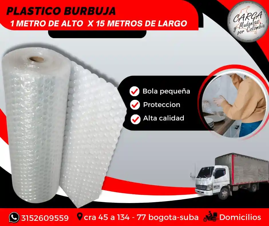 Plastico Burbuja Papel Burbuja Por Rollo De 1 Metro De Alto X 15 Metros De Largo Empaque Y Embalaje Para Mudanza