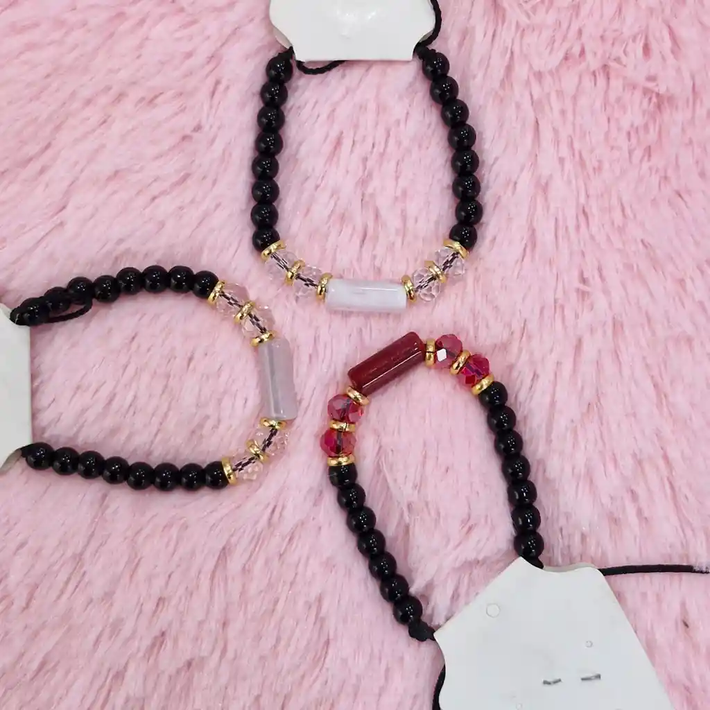 Manilla Pulsera Con Cuarzo Artificial