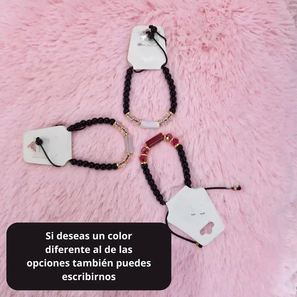 Manilla Pulsera Con Cuarzo Artificial