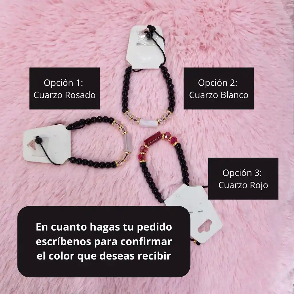 Manilla Pulsera Con Cuarzo Artificial