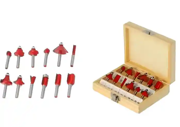 Juego De Fresas Brocas Para Madera 12 Piezas Ruteadora