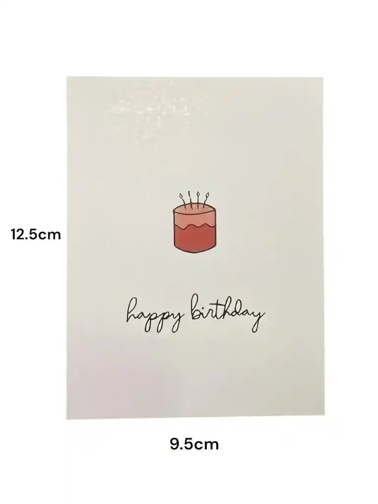 Tarjeta De Feliz Cumpleaños Con Sobre 9.5x12.5cm Diseño Surtido