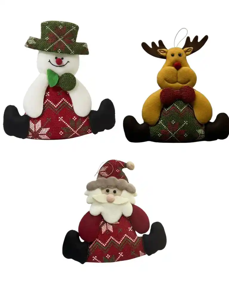 Peluches Navideños Para Colgar En El Árbol X Und