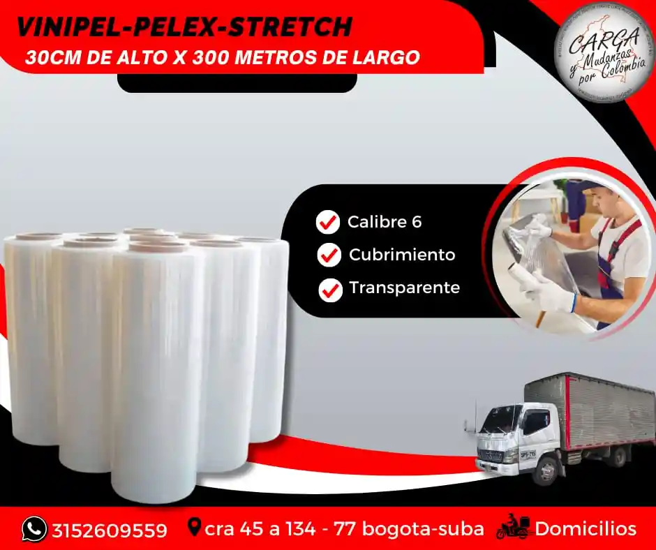 Vinipel-pelex Transparente 30 Cm X 300 Mts - Embalaje