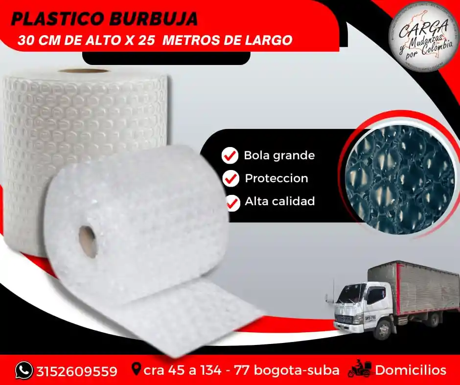 Plastico Burbuja Papel Burbuja Por Rollo De 25mtrsx50cm Bola Grande -empaque