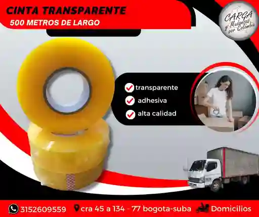 Cinta Transparente Por Rollo Gruesa De 500 Metros - Embalaje Y Empaque Para Cajas