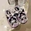 Pantuflas Kuromi Suela Antideslizante (talla 36-37)