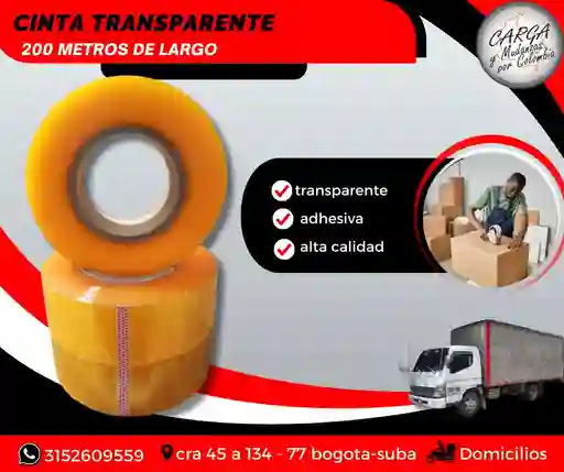 Cinta Transparente Por Rollo Gruesa De 200 Metros - Embalaje Y Empaque