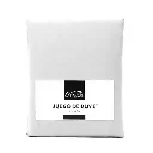 Juego De Duvet Expressions Doble 202x232cm Blanco 100% Poliest