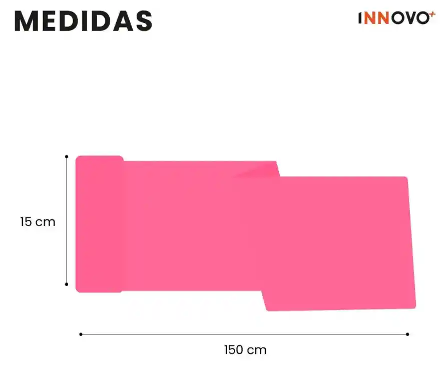 Banda Elástica De Estiramiento 150 Cm Rehabilitacion Yoga Rosa