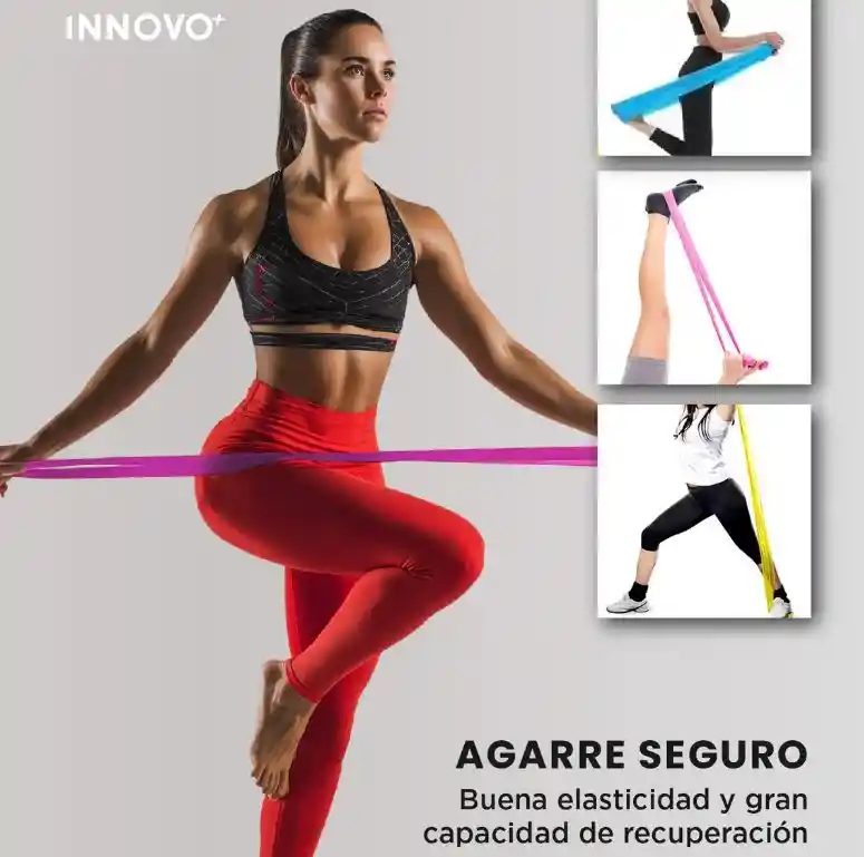 Banda Elástica De Estiramiento 150 Cm Rehabilitacion Yoga Rosa