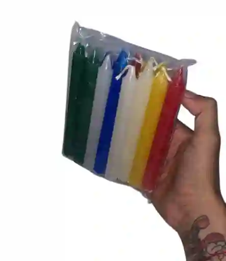 Velas Para 7 De Diciembre Pqte X 15 Unidades, 12 Cm De Alto X 12 Mm De Ancho Velitas Velas Navideñas Dia De Las Velitas