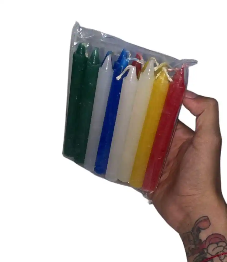 Velas Para 7 De Diciembre Pqte X 15 Unidades, 12 Cm De Alto X 12 Mm De Ancho Velitas Velas Navideñas Dia De Las Velitas