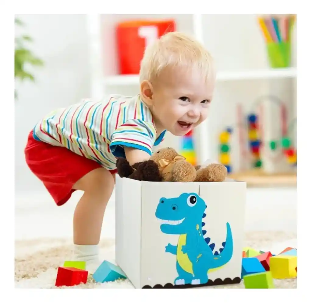 Caja Almacenamiento Organizador Juguetes Plegable Infantil Dinosaurio