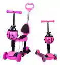 Patineta Mariquita 5 En 1 Para Niños Asiento Removible Rosa