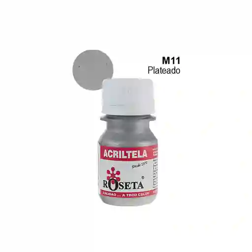 Pintura Acrílica Acriltela Roseta Plateado