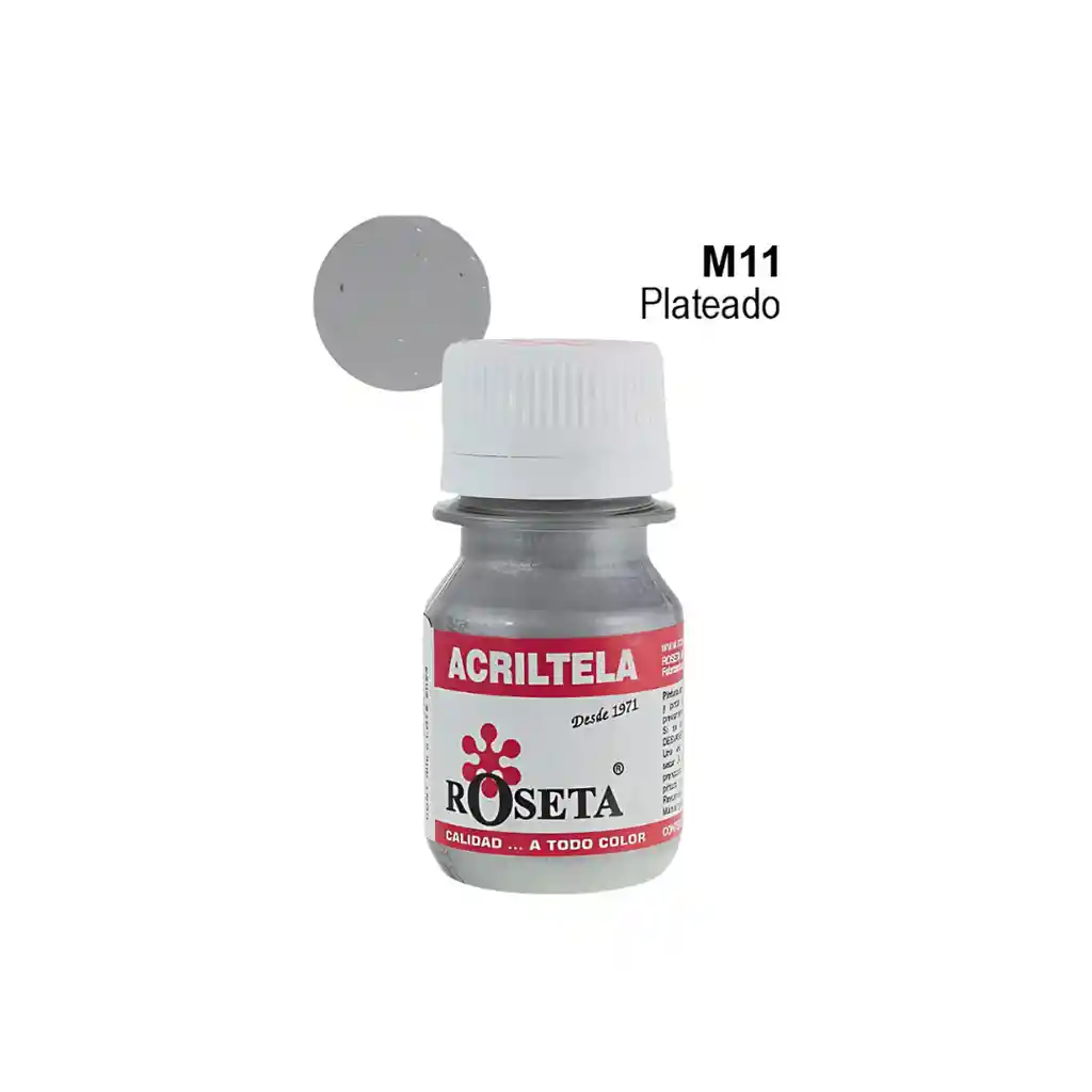 Pintura Acrílica Acriltela Roseta Plateado