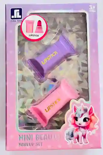 Set De Lipstick Mini Beauty Niñas Unicornio