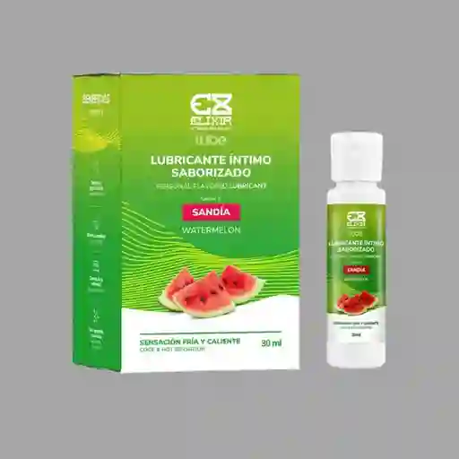 Lubricante Frío Y Caliente Sandía Elixir 30 Ml Saborizado