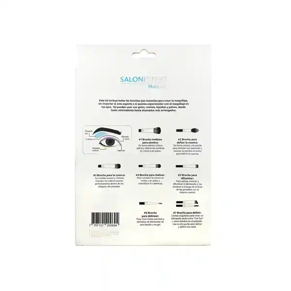 Kit De Brochas Para Ojos Salon Expert
