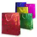 Bolsa De Regalo Metalizada 27 X 23 X 8 Cm Mediana