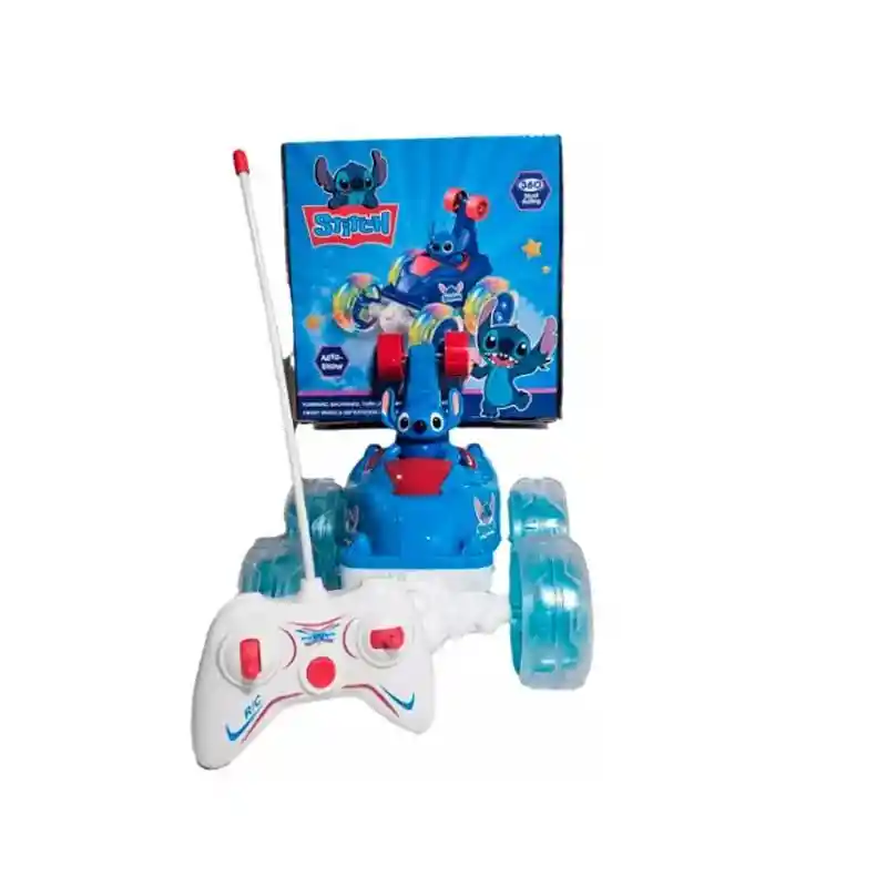 Carro Loco Stitch Control Remoto Luz Sonido
