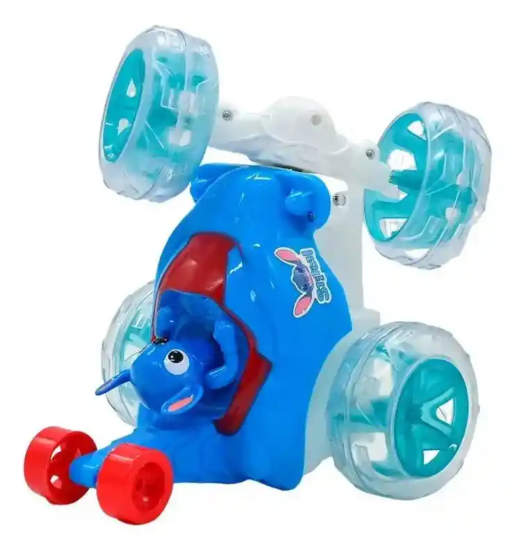 Carro Loco Stitch Control Remoto Luz Sonido