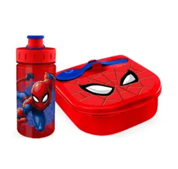 Lonchera Porta Comidas Niños Con Cubieto Y Botella