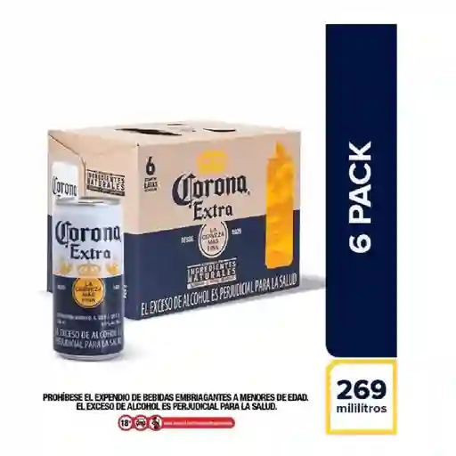 Cerveza Corona Extra 269 Ml X6 Unds