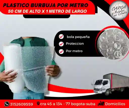 1 Metro Plástico De Burbuja De 50cm De Alto X 1m De Ancho-empaque Y Embalaje