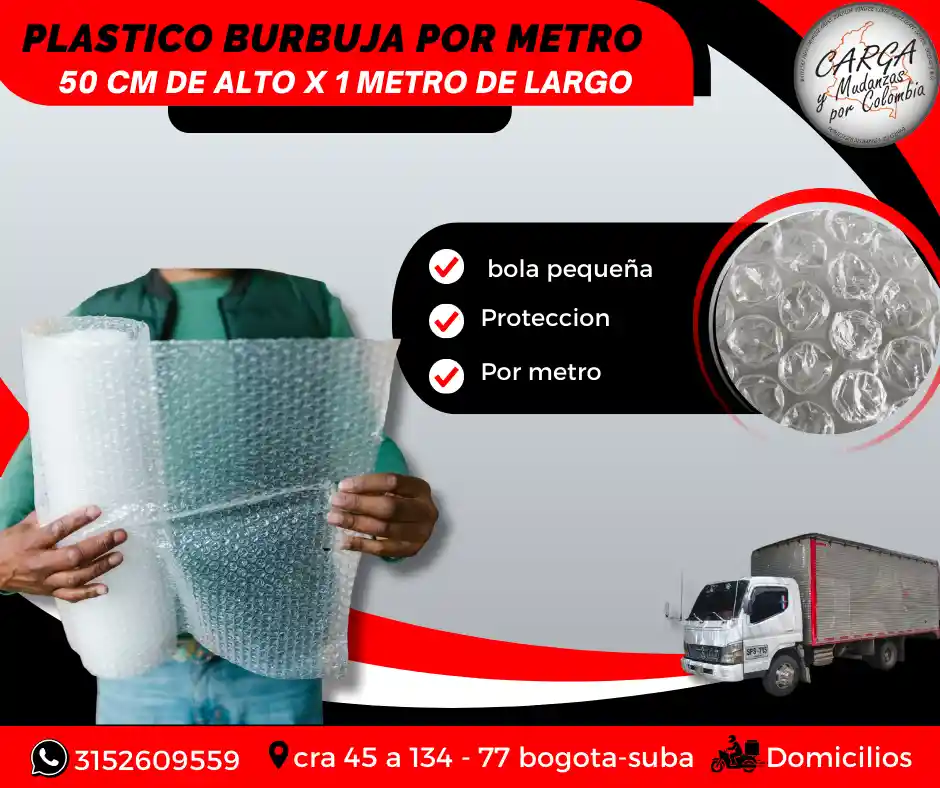 1 Metro Plástico De Burbuja De 50cm De Alto X 1m De Ancho-empaque Y Embalaje