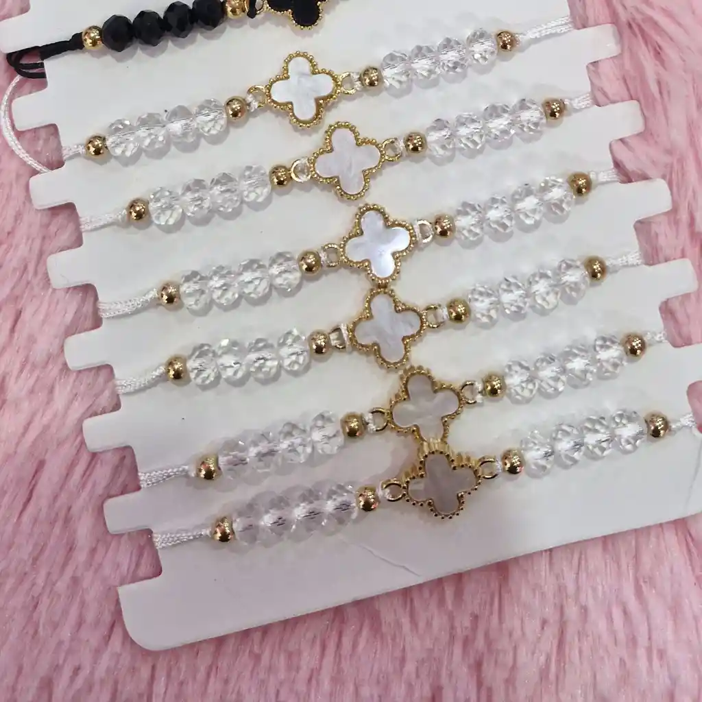 Manilla Pulsera Murano Dije Trebol