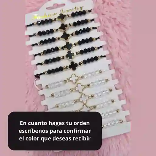 Manilla Pulsera Murano Dije Trebol