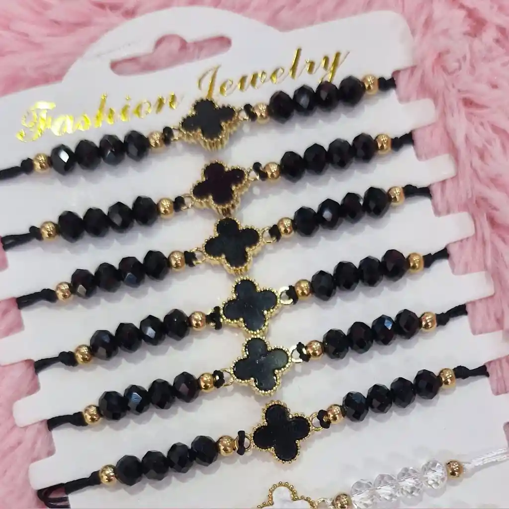 Manilla Pulsera Murano Dije Trebol