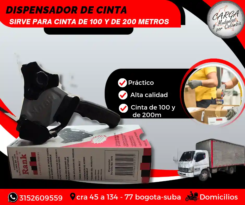 Dispensador De Cinta De 100m Y De 200m- Empaque Y Embalaje